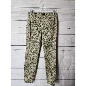 NYDJ‎ Womens Ami Skinny Jeans Tan Black Leopard Stretch Lift Tuck Technology 4